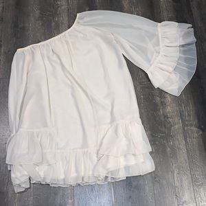 One shoulder ruffle dress